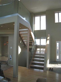 clear maple open stairs